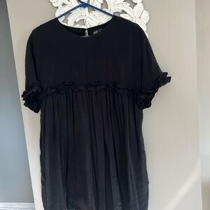 Zara black mini dress (built in shorts) flowy!